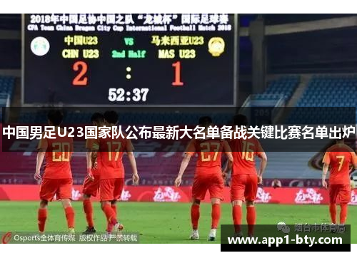 中国男足U23国家队公布最新大名单备战关键比赛名单出炉